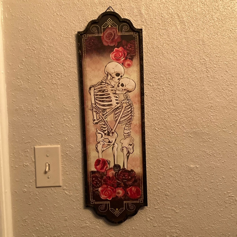 Skeletons in Love Wall Hanging